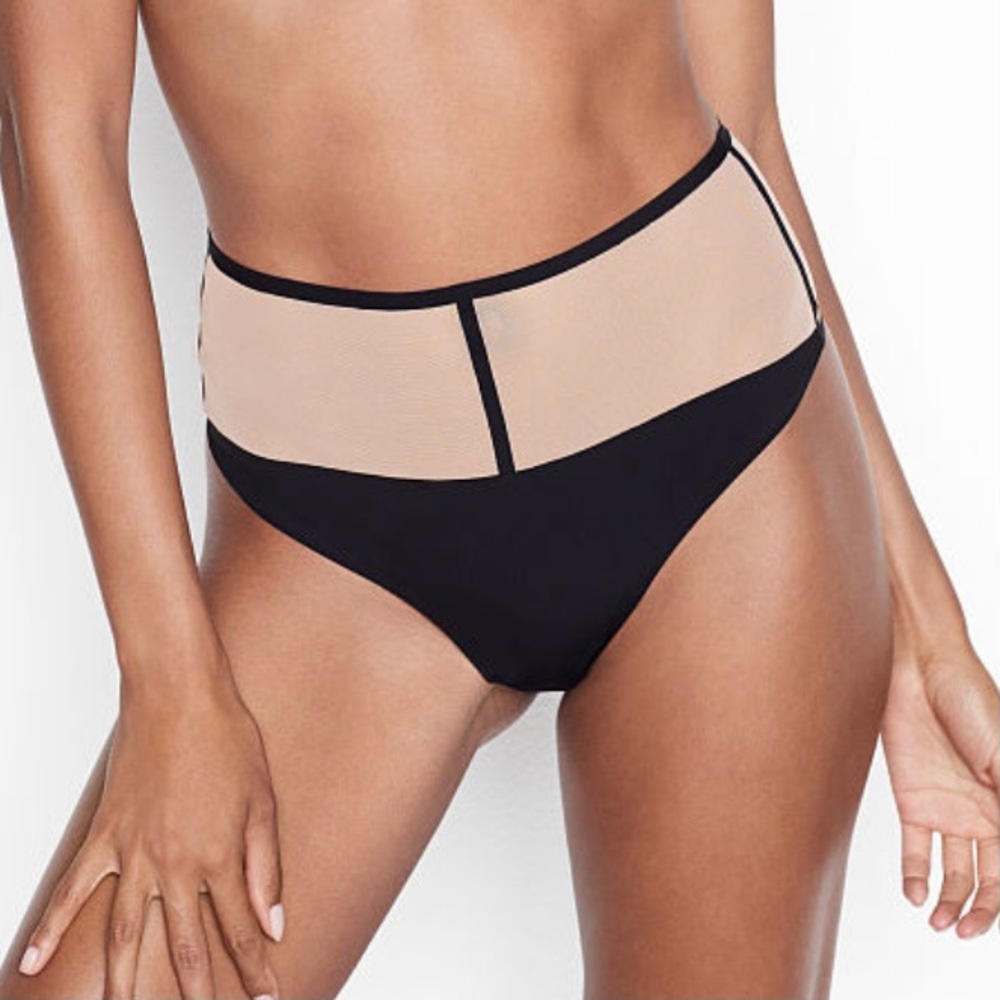 Victoria’s Secret High Waisted Thong S Black